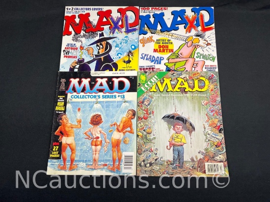 Four vintage Mad magazines collectors series Don martin etc
