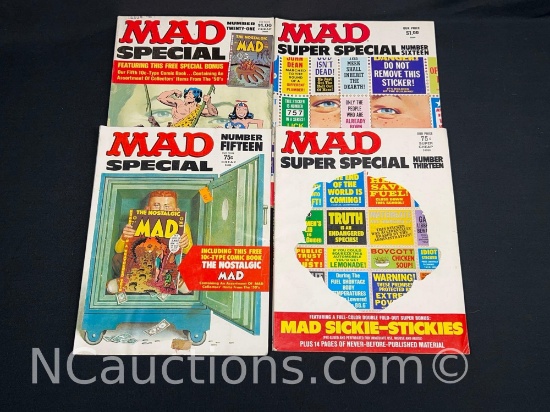 Four vintage Mad magazines Special number thirteen fifteen etc.