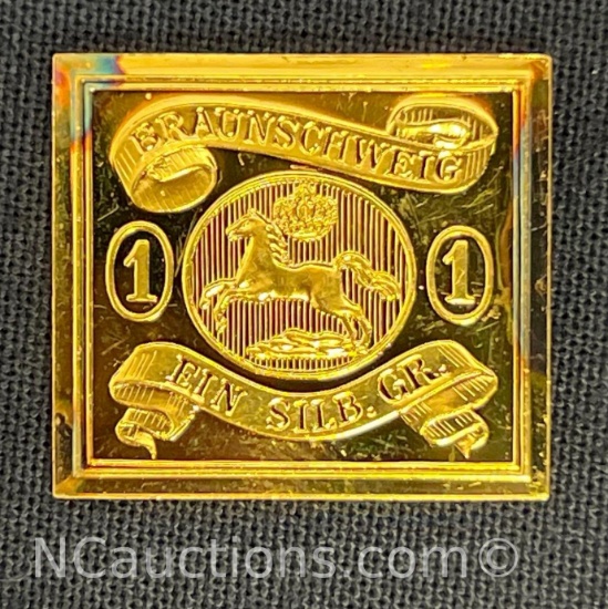 Sterling Silver 925 medal 8 grams Brunswick Leaping Horse stamp