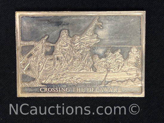 Sterling silver 925 Bar 51 grams Crossing the Delaware