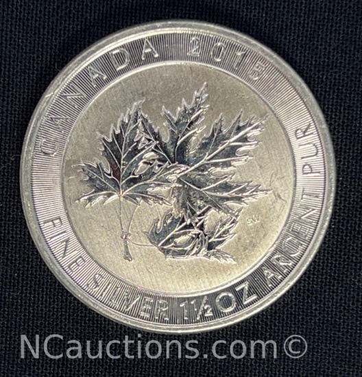 1.5 Troy ounce .999 Silver coin 48 grams Canada 2015