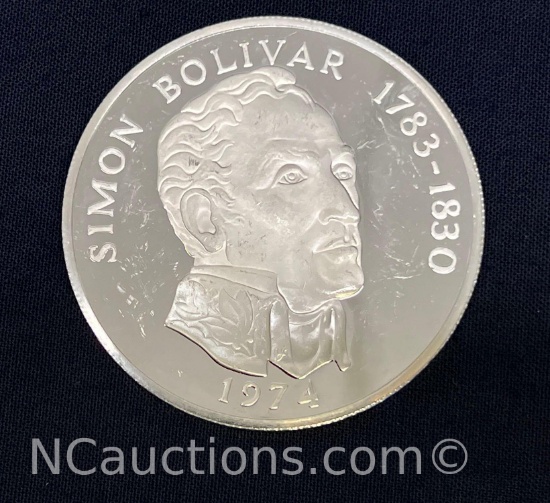 Sterling silver 925 Large coin 132 grams Republic de Panama