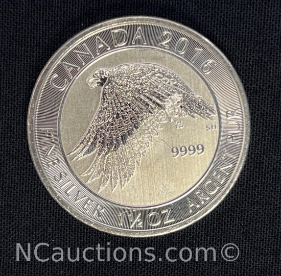 1.5 Troy ounce .999 silver coin 47 grams Canada 2016