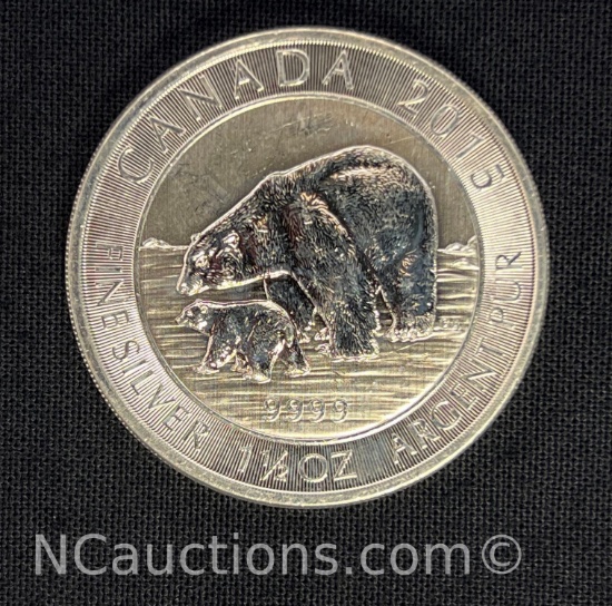 1.5 Troy ounce .999 silver coin 47 grams Canada 2015