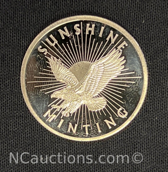 Half Troy ounce .999 Silver coin 16 grams Sunshine mining