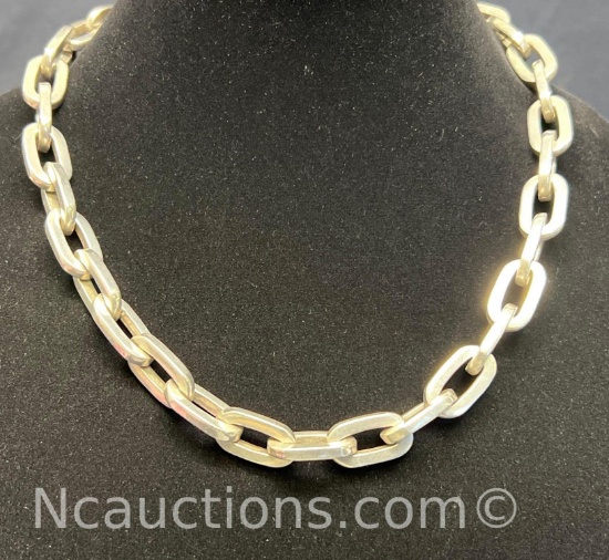 Sterling silver 925 Chain link necklace 176 grams