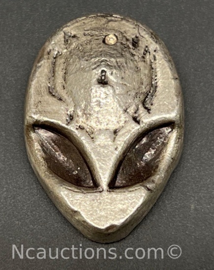 1 Troy ounce .999 Silver bar 32 grams hand poured alien MK barz