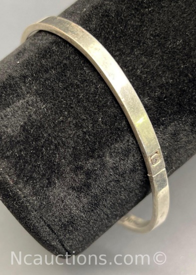 Sterling silver 925 Bangle bracelet 16 grams Signed Mexico TB M2