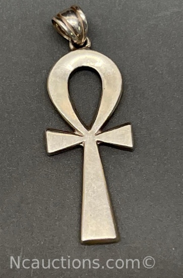 Sterling silver 925 Ankh Pendant 7 grams