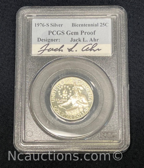 1976-S Silver Bicentennial 25C PCGS Gem Proof