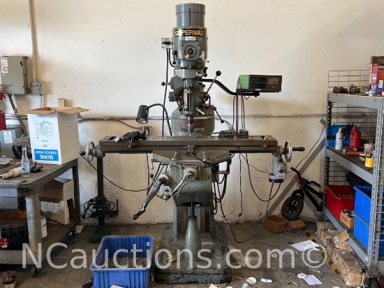 Commercial grey Supermax vertical knee mill