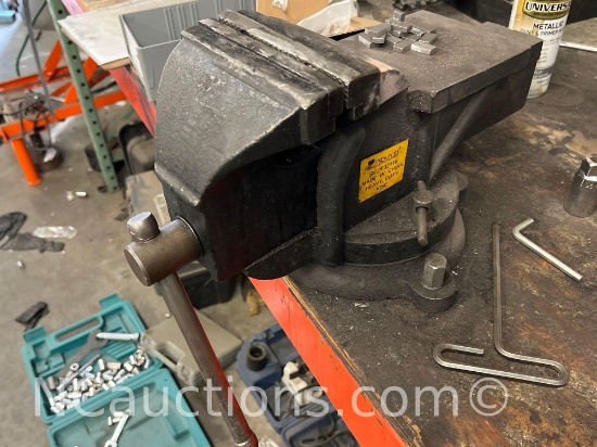 industrial vise and bench grinder Skill Saw etc.