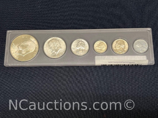 1964 half dollar quarter dime 90% Silver 1971 40% silver dollar 1943 40%silver nickel 48.8 grams