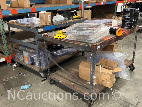 Two heavy duty work push carts 3x5x3 Feet Contents Not included