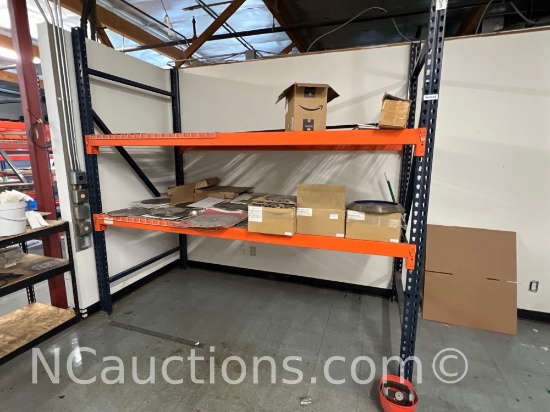 Heavy duty Pallet racking Single bay Contents not included upstairs