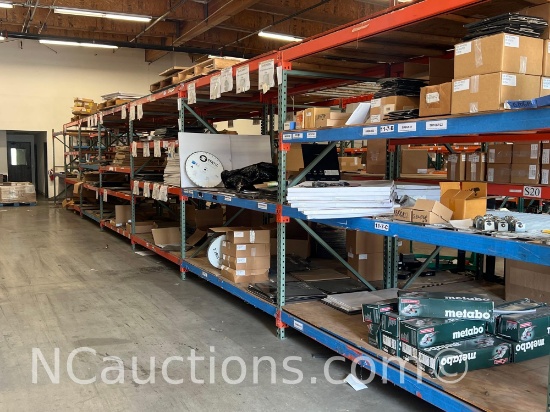 Heavy Duty Pallet Racking with plywood Seven bays Contents Not included