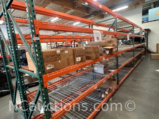 Heavy Duty Pallet Racking with plywood Four bays Contents Not Included