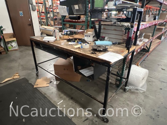 Heavy duty work bench metal frame Contents not included