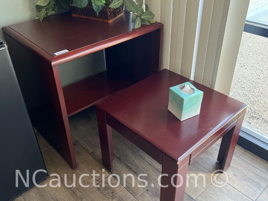 Two end pieces of furniture Contents not included