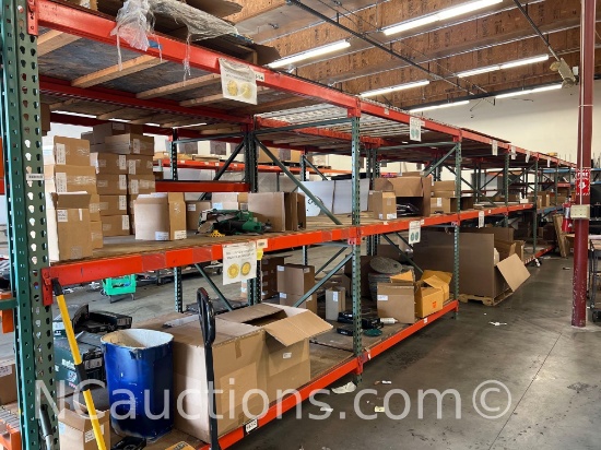 Heavy Duty Pallet Racking with plywood Seven bays Contents Not Included