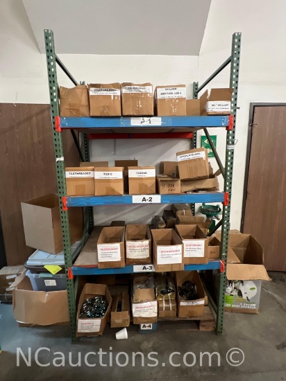 Heavy duty pallet racking with plywood Contents not included