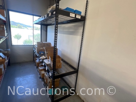 Heavy duty storage racking Contents not included upstairs