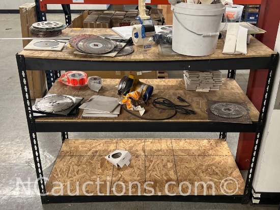 3-tier industrial utility shelving unit contents not included upstairs