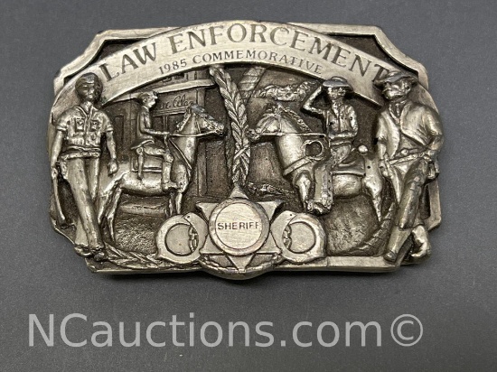 Law Enforcement 1985 Sheriff Commemorative Belt Buckle