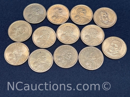 Estimated 13 2000 US Sacagawea Golden Dollar Coins