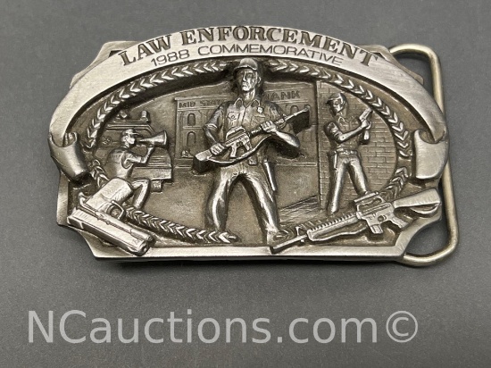 Vintage 1988 Law Enforcement Commemorative Belt Buckle