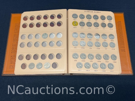 Vintage Jefferson Nickel collection Dansco archival slipcase