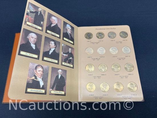 Presidential One Dollar coin collection 2007-2010 Dansco slipcase