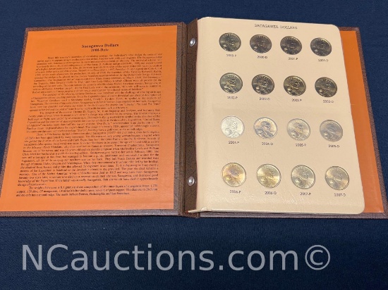 Vintage Sacagawea Dollar collection Dansco Archival slipcase
