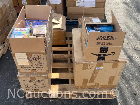One pallet of Pop! games fidget toy set beach blankets etc. 40x48 inches