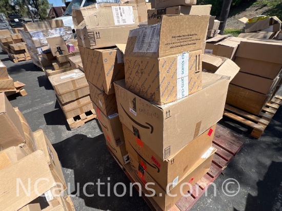 One pallet 40x48x54 inches estimated 17 boxes soap dispenser bottles walkize shoe inserts etc.