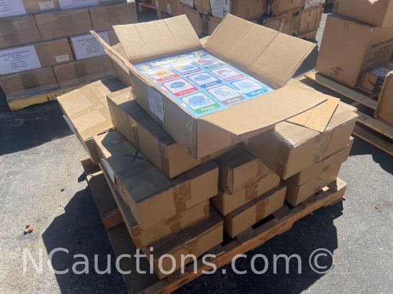 One pallet 40x48x36 inches estimated 23 boxes educational posters