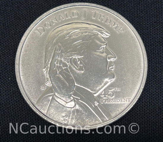 1 Troy ounce .999 Silver coin 31 grams Donald J Trump