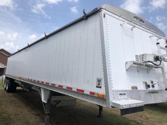 2002 Wilson 41' x 72" Air Ride Hopper Bottom, Electric Roll Tarp, Steel Wheels, 11R 22.5 Tires