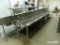 17Ft Stainless Steel Prep Table with Sink and Faucet, w/Upper Shelf