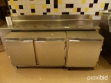 2 Door Under Counter Cooler, 1 Door Under Counter Cooler and 7.5 ft Stainless Steel Prep Table