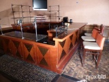 Bar Area in VIP Lounge w/Coolers, Sinks, Hot Plate Buffet Station and Chairs