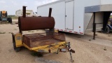 Tilt trailer with BBQ pit