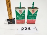 Singer Sewing Machine Oil Can Lot Of 2