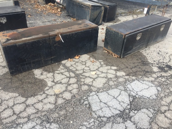 Black Steel Truck Tool Boxes Lot of 2