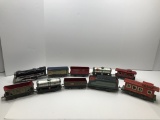 10-piece train set of Marx and Unique Lines