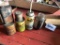 Metal Oil Cans & Assorted Containers