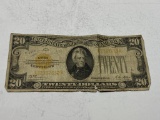 Gold Certificate 20 Dollar Bill, 1929D