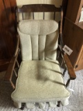 Wooden Rocking Arm Chair With Cushions