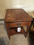Wooden End Table With Drawer