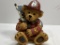 Teddy Bear American Fireman Statue